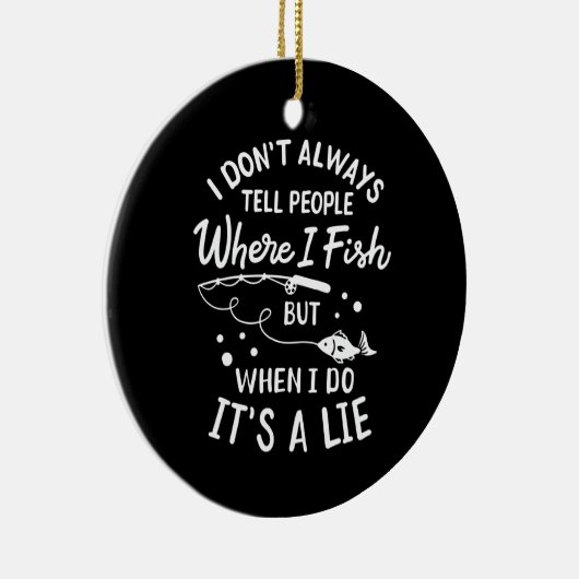 Vissen - Funny Gevist Keramisch Ornament (Rechts)