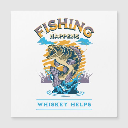 Vissen gebeurt. Whisky helpt! (Voorkant)