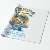 Vissen Gebeurt. Whisky Helpt! Cadeaupapier (Uitgerold)
