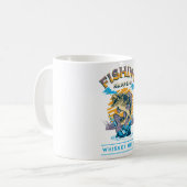 Vissen gebeurt. Whisky helpt! Koffiemok (Voorkant links)