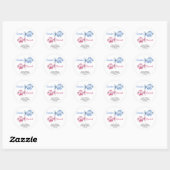 Vissen Geslacht Onthulling Ronde Sticker (Vel)