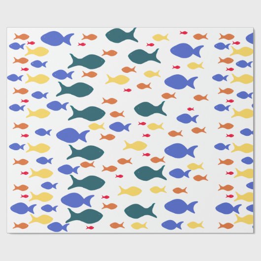 Vissen Glanzend inpakpapier, Cadeaupapier (Vlak)