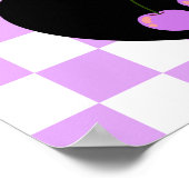 Vissen Gotische esthetische geruite kersenkunst Poster (Hoek)