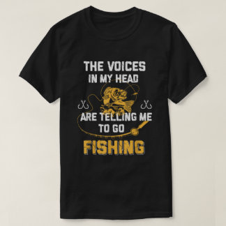 Vissen Grappige Visser De Stemmen in mijn hoofd T-shirt