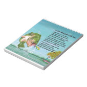 Vissen - Grootbloemige gedicht Notitieblok (Linkerzijde)