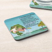 Vissen - Grootbloemige gedicht Onderzetter (Linkerzijde)
