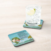 Vissen - Grootbloemige gedicht Onderzetter (Rechterzijde)