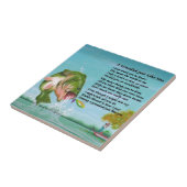 Vissen - Grootbloemige gedicht Tegeltje (Zijkant)