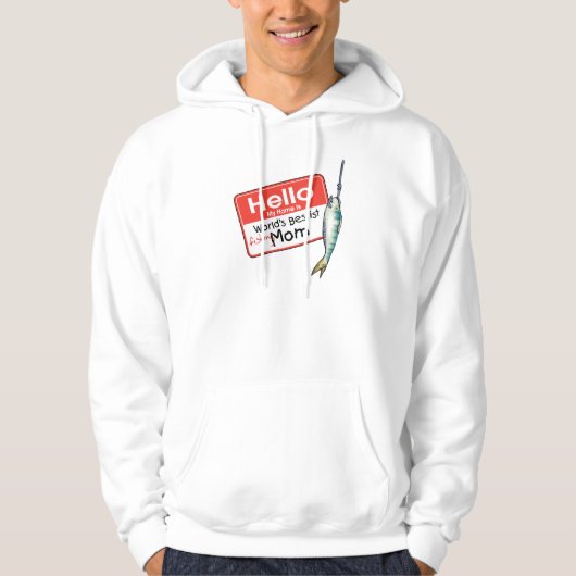 Vissen Hallo Mom Hoodie (Voorkant)