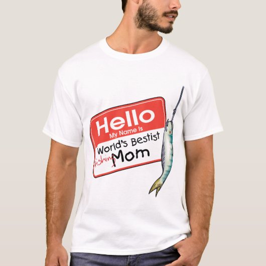 Vissen Hallo Mom T-shirt (Voorkant)
