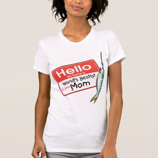 Vissen Hallo Mom T-shirt (Voorkant)