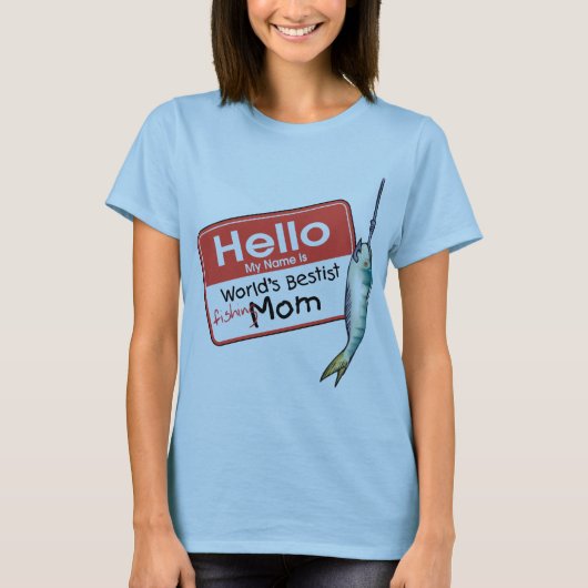 Vissen Hallo Mom T-shirt (Voorkant)