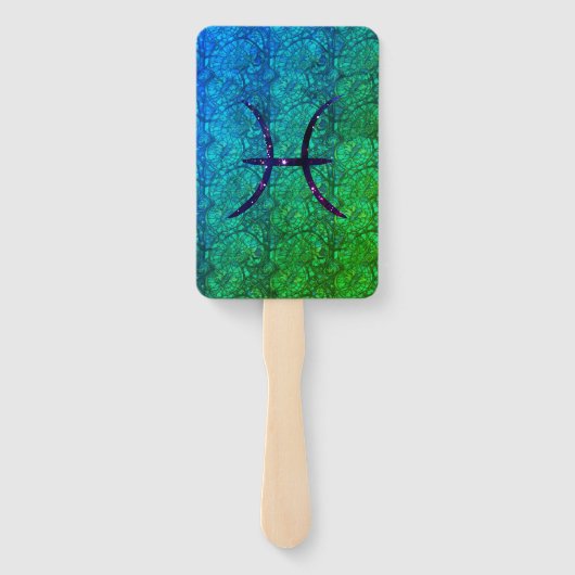 Vissen hand fan handwaaier (Achterkant)