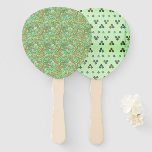 Vissen hand fan handwaaier (Voorkant en achterkant)