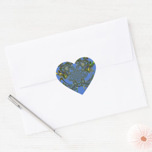 Vissen Hart Sticker (Envelop)