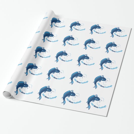 Vissen hebben gevelvorming cadeaupapier (Uitgerold)