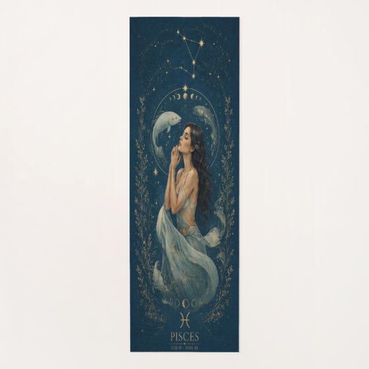 Vissen Hemel Astrologie Yoga Mat (Voorkant)