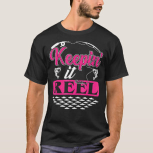 Vissen Het Reel Houden Baars Vis Schattig Tiener M T-shirt