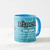 Vissen Het Viswater teken astrologische mok (Voorkant rechts)