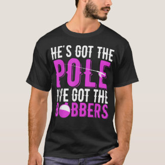 Vissen Hij Heeft De Hengel Ik Heb De Dobbers T-shirt