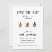Vissen hooks verjaardagsfeestje Kaart (Voorkant)