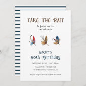  Vissen hooks verjaardagsfeestje Kaart (Voorkant / Achterkant)