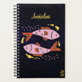 Vissen Horoscoop Astrologie Ruimtester Persoonlijk Planner (Voorkant)