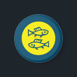 Vissen Horoscoop Geel Blauw Modern Minimalist Magneet<br><div class="desc">Denkt u dat het moeilijk is om een ontwerp te kiezen op basis van uw eigen persoonlijkheid en smaak? Misschien maakt dit ontwerp je werk makkelijker. Dit is zeker wat je zoekt.</div>