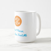 Vissen Horoscoop Sterrenbeeld Modern Minimalistisc Koffiemok (Voorkant rechts)