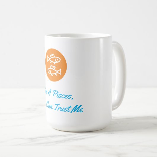 Vissen Horoscoop Sterrenbeeld Modern Minimalistisc Koffiemok (Voorkant rechts)