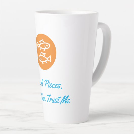 Vissen Horoscoop Sterrenbeeld Modern Minimalistisc Latte Mok (Rechterhoek)