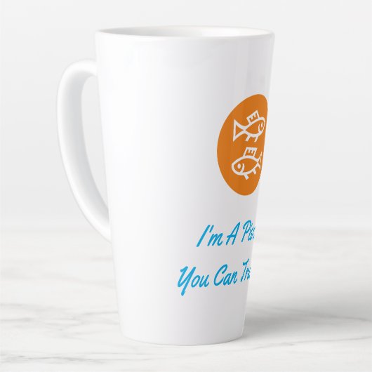 Vissen Horoscoop Sterrenbeeld Modern Minimalistisc Latte Mok (Linkerhoek)