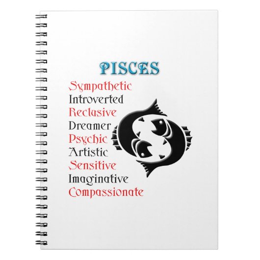 Vissen Horoscoop Sterrenbeeld Notitieboek (Voorkant)