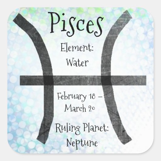 Vissen Horoscoop Zodiac Teken Stickers (Voorkant)