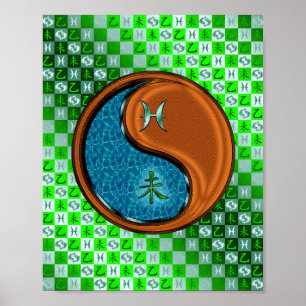 Vissen & Hout Geit Poster