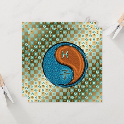 Vissen & Hout Rat Kaart (Voorkant / Achterkant in situ)