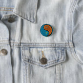 Vissen & Houten Aap Ronde Button 3,2 Cm (In situ)