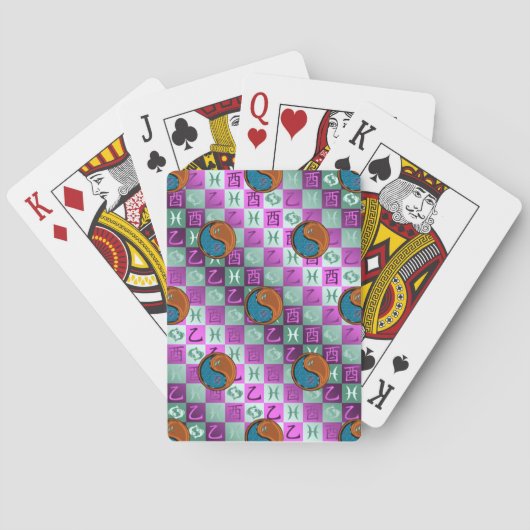 Vissen & Houten Haan Pokerkaarten (Achterkant)