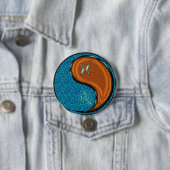 Vissen & Houten Hond Ronde Button 7,6 Cm (In situ)
