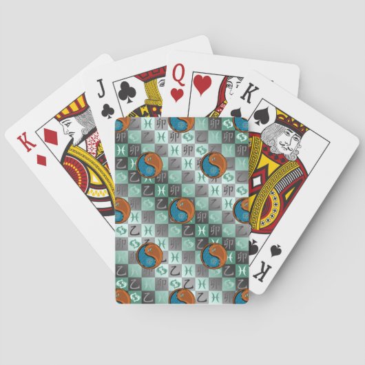 Vissen & Houten Konijn Pokerkaarten (Achterkant)