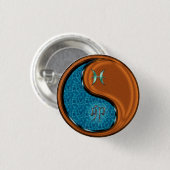 Vissen & Houten Konijn Ronde Button 3,2 Cm (Voorkant /achterkant)
