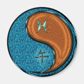 Vissen & Houten Paard Magneet (Voorkant)