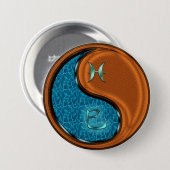 Vissen & Houten Slang Ronde Button 7,6 Cm (Voorkant /achterkant)