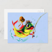 Vissen in de jaren veertig briefkaart (Voorkant / Achterkant)