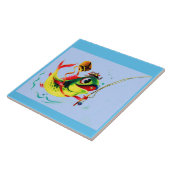 Vissen in de jaren veertig tegeltje (Zijkant)