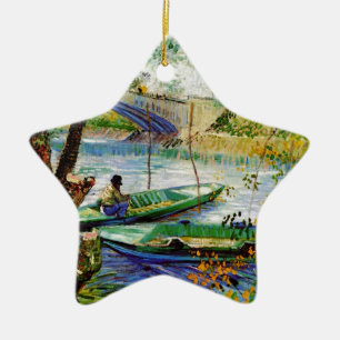 Vissen in de lente, Vincent van Gogh. Mooi vis Keramisch Ornament