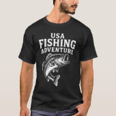 Vissen in de VS Avontuur T-shirt (Voorkant)