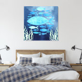 Vissen In De Zee Canvasprint Canvas Afdruk (Insitu (Slaapkamer))