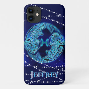 Vissen in donkerblauw II Case-Mate iPhone Case