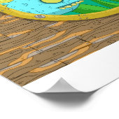 vissen in een porthole poster (Hoek)